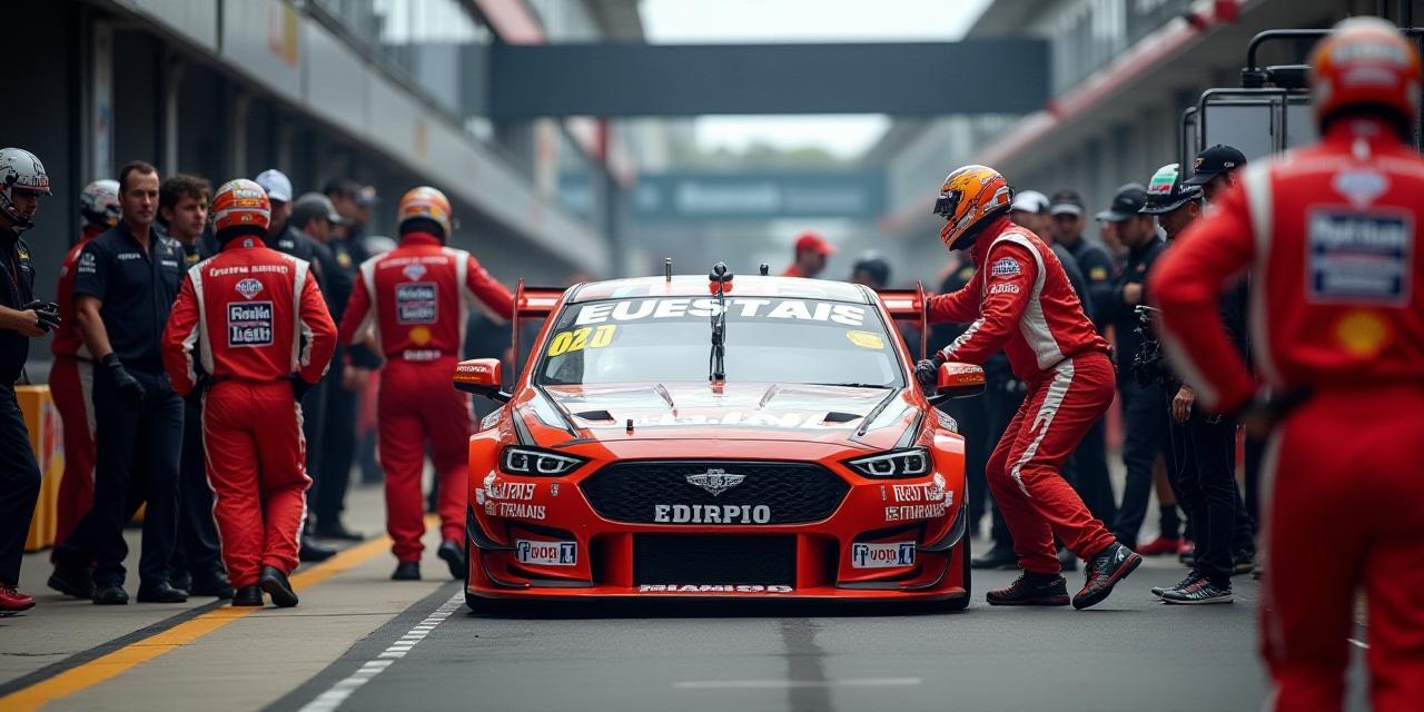 Pit lane action at Bathurst 1000