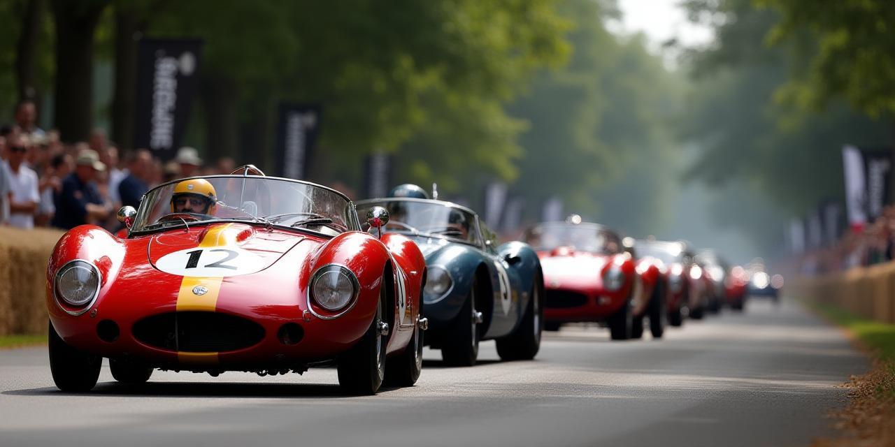 Classic race cars at Goodwood Festival of Speed